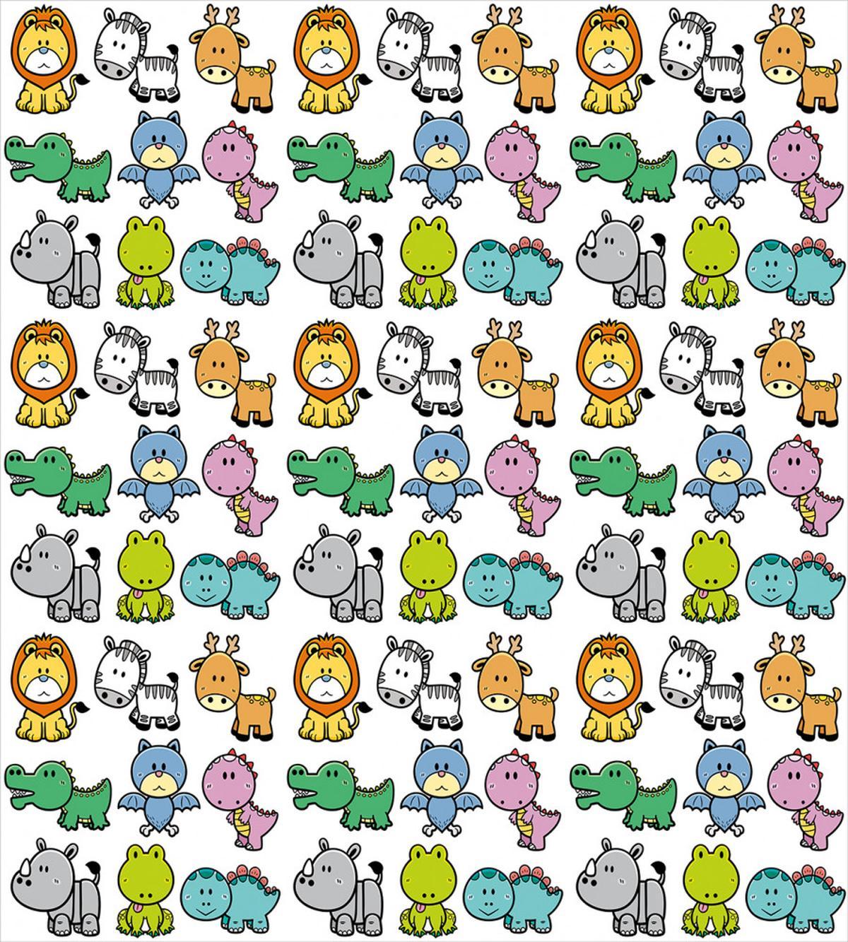 Bat Rhino Fun Illustration — Pattern