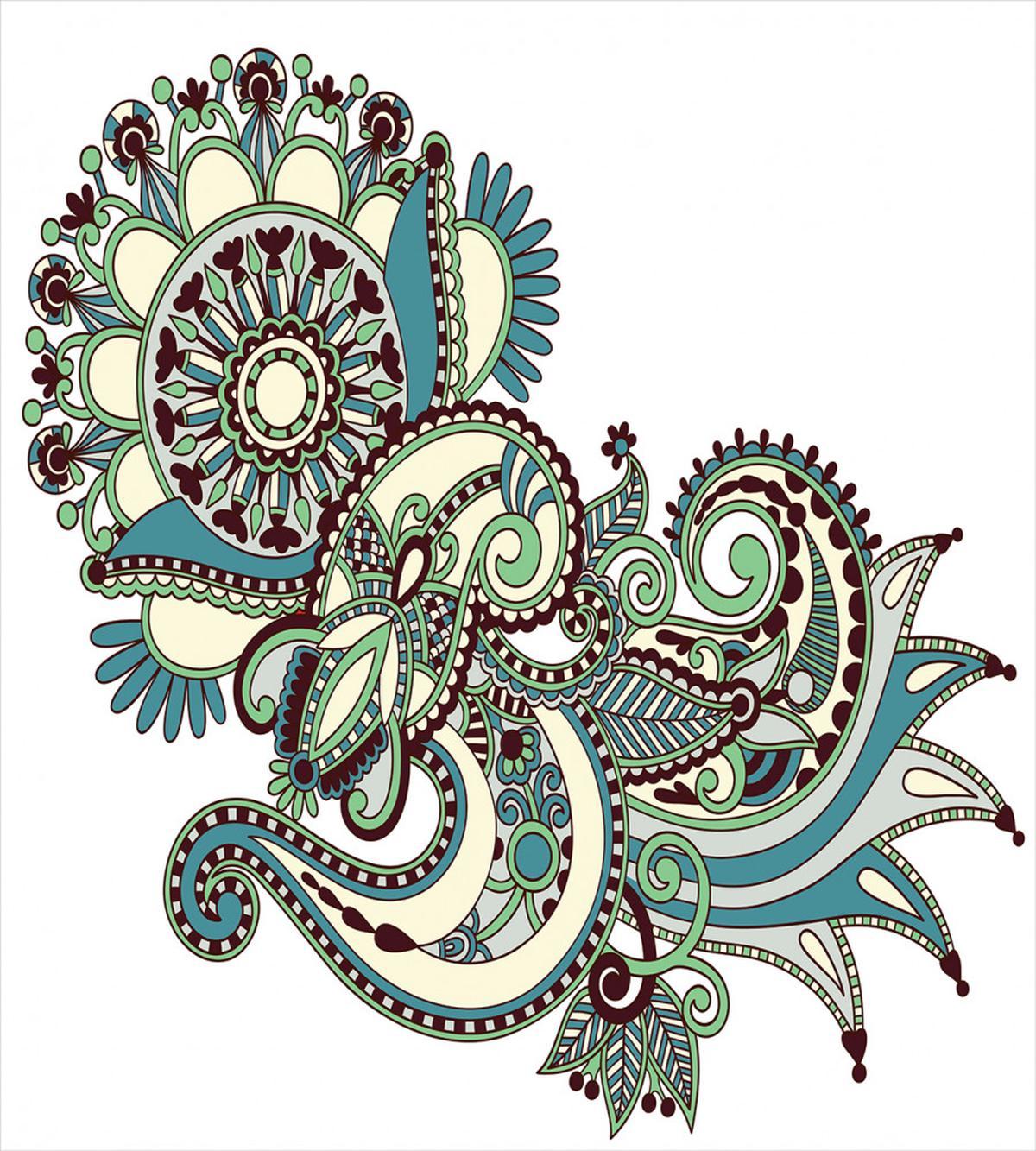 Traditional Ornate Flower — Pattern