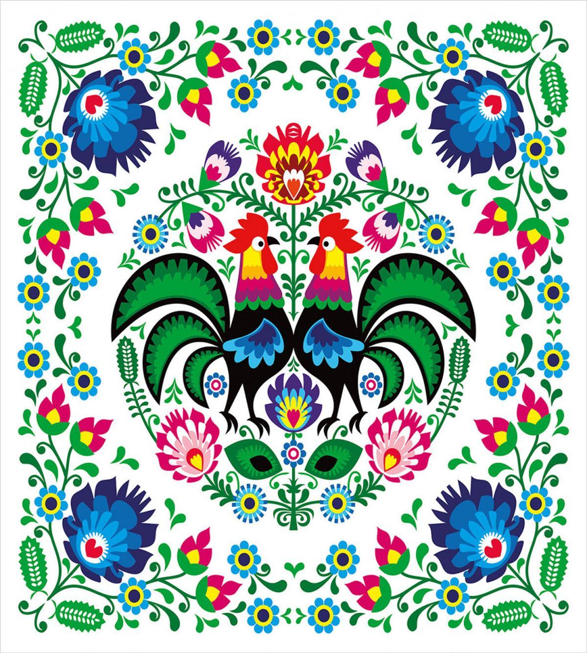 Traditional Polish Rooster — Pattern