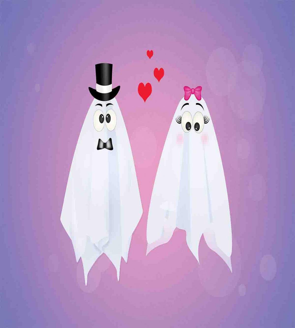 Funny Bride and Groom Couple — Pattern