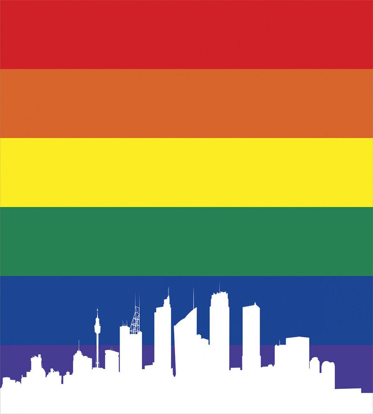 Sydney Buildings Rainbow Flag — Pattern