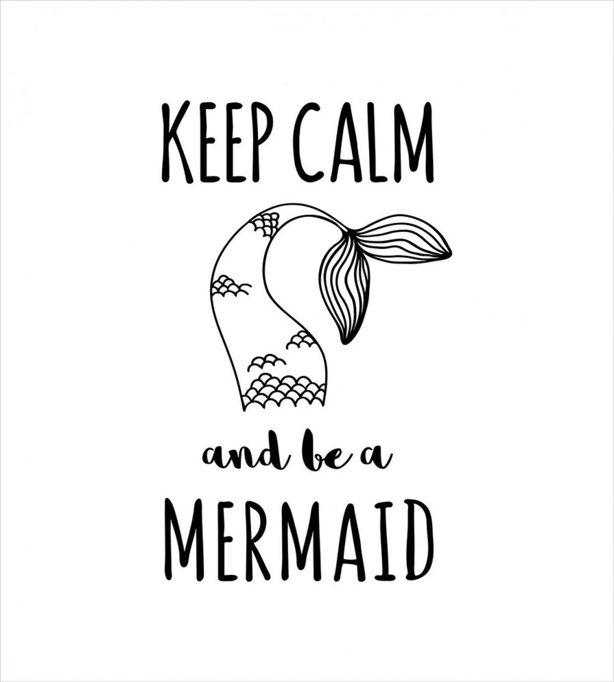 Be a Mermaid Text Tail — Pattern