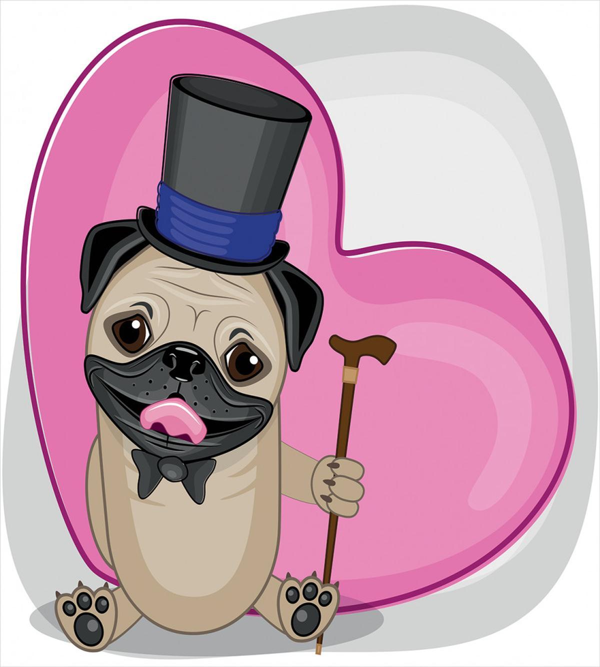 Funny Dog with Top Hat — Pattern