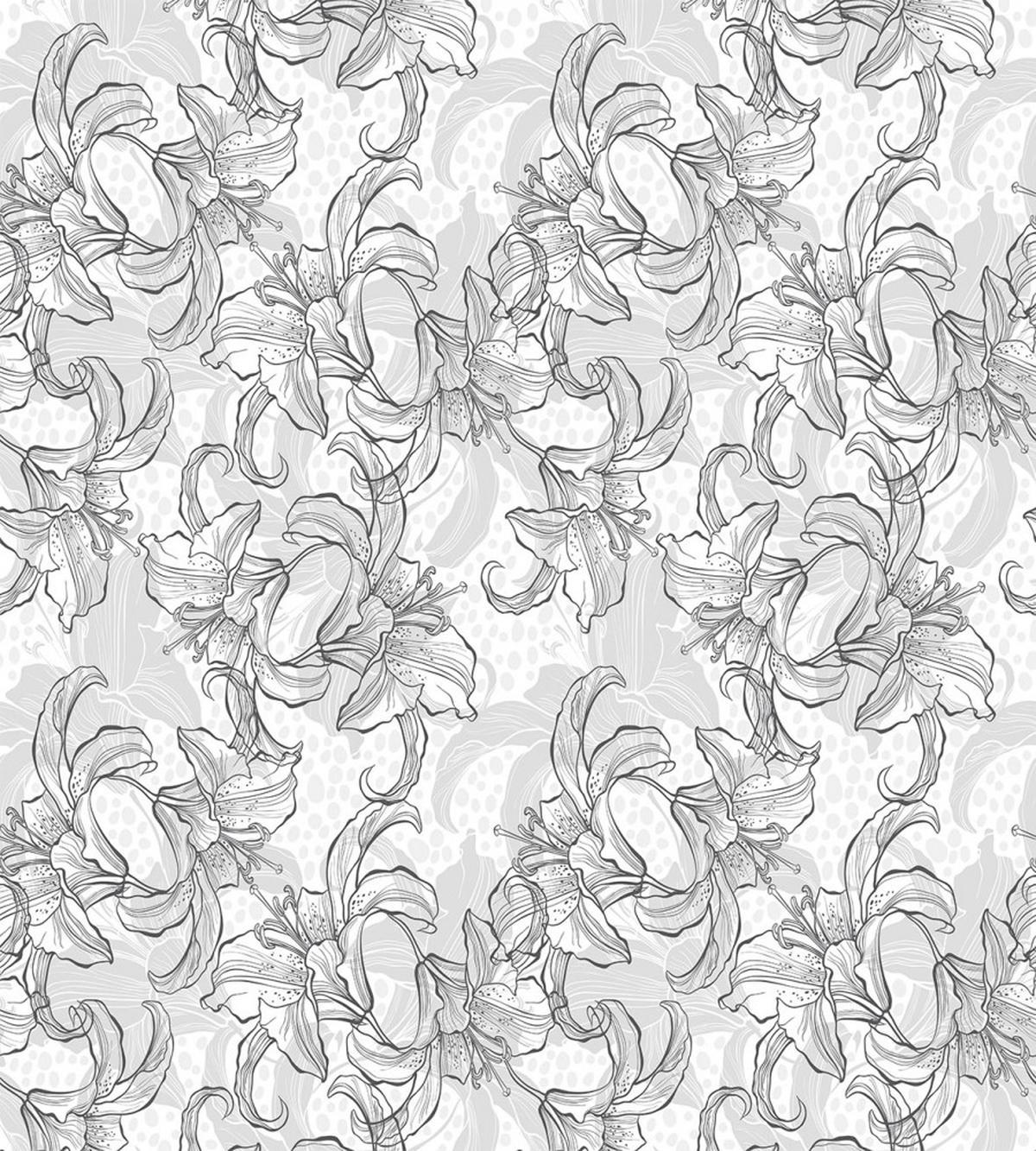 Vintage Greyscale Flowers — Pattern