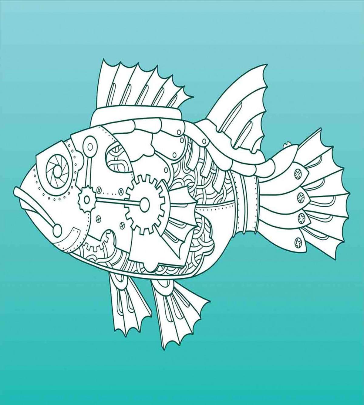 Doodle Mechanic Fish — Pattern