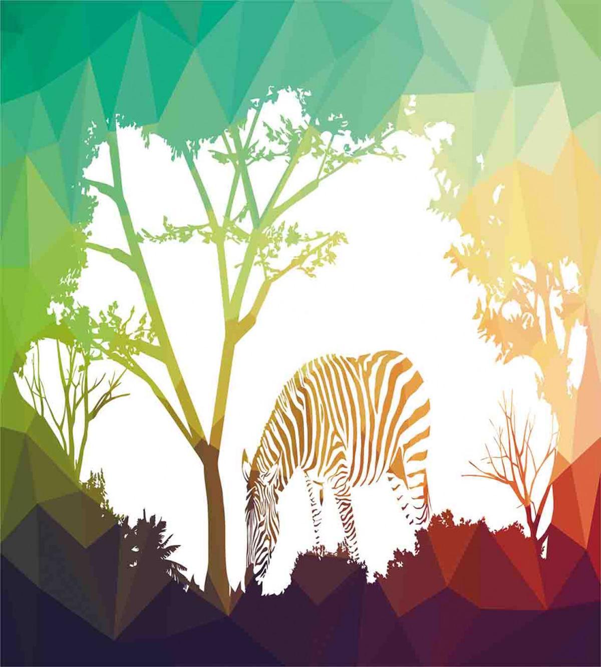 Vivid Safari Zebras — Pattern