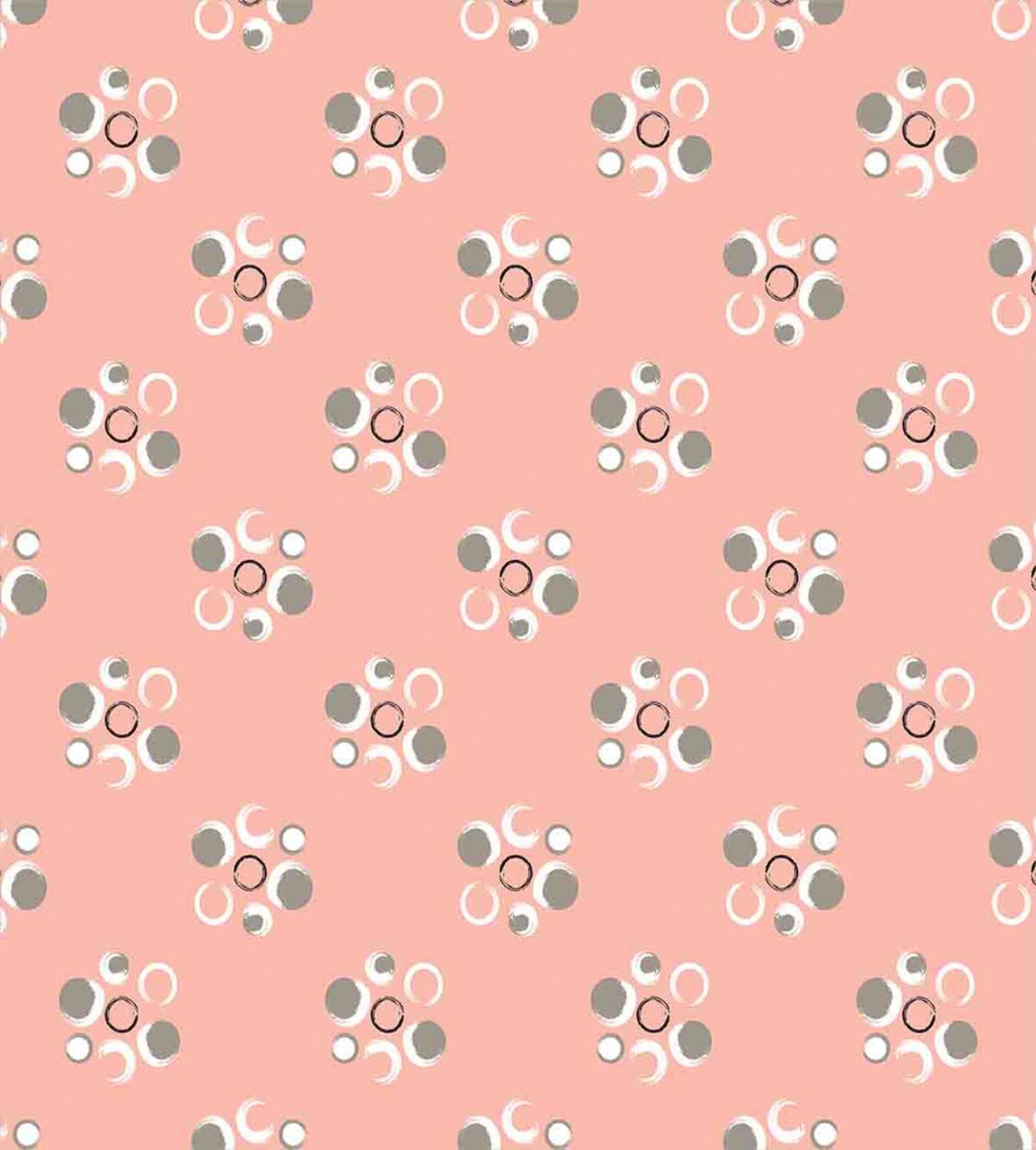 Grunge Circle Flower Art — Pattern