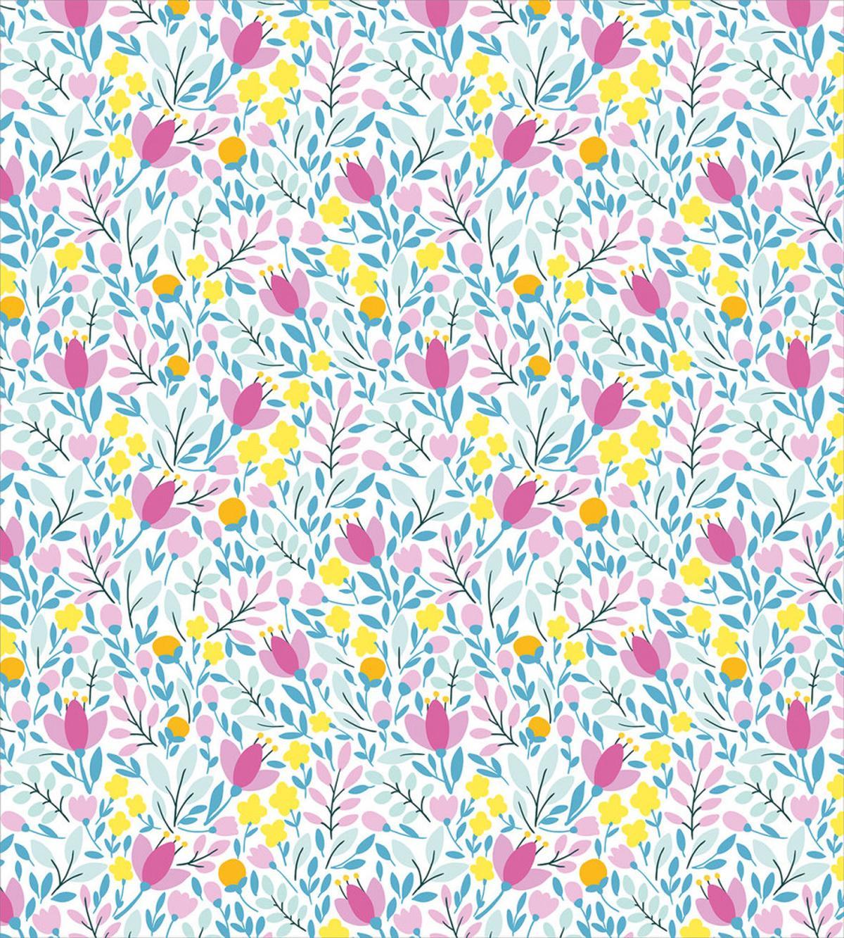 Flowers in Bloom and Buds — Pattern