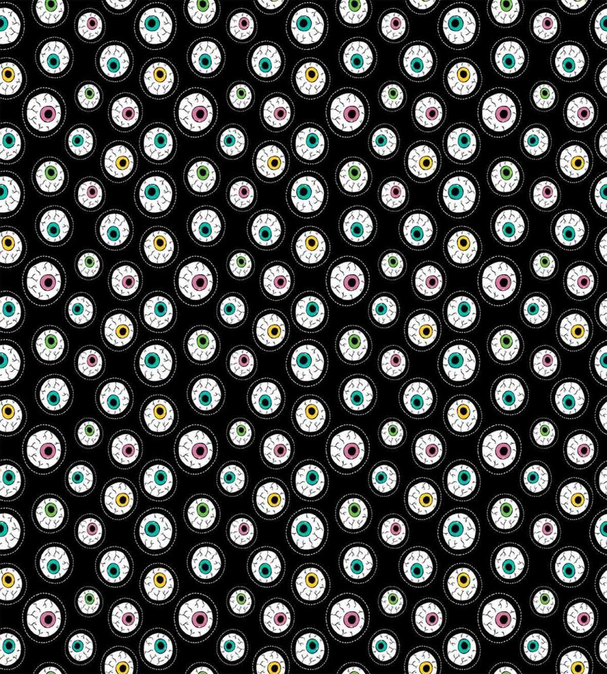 Dashed Circles Cartoon Eyes — Pattern