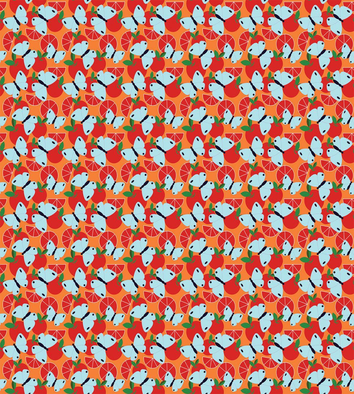 Citrus Fruit Butterflies — Pattern