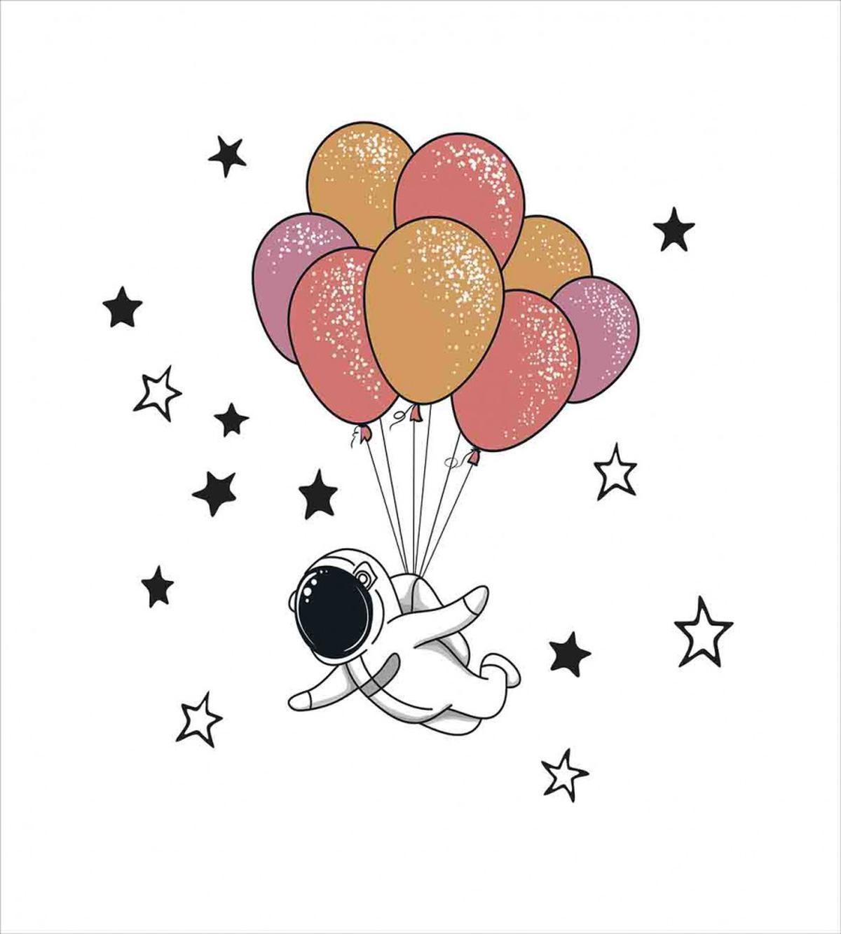 Astronaut with Balloons — Pattern