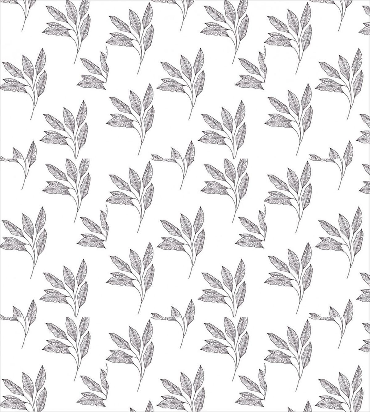 Monotone Art Leafy Branches — Pattern