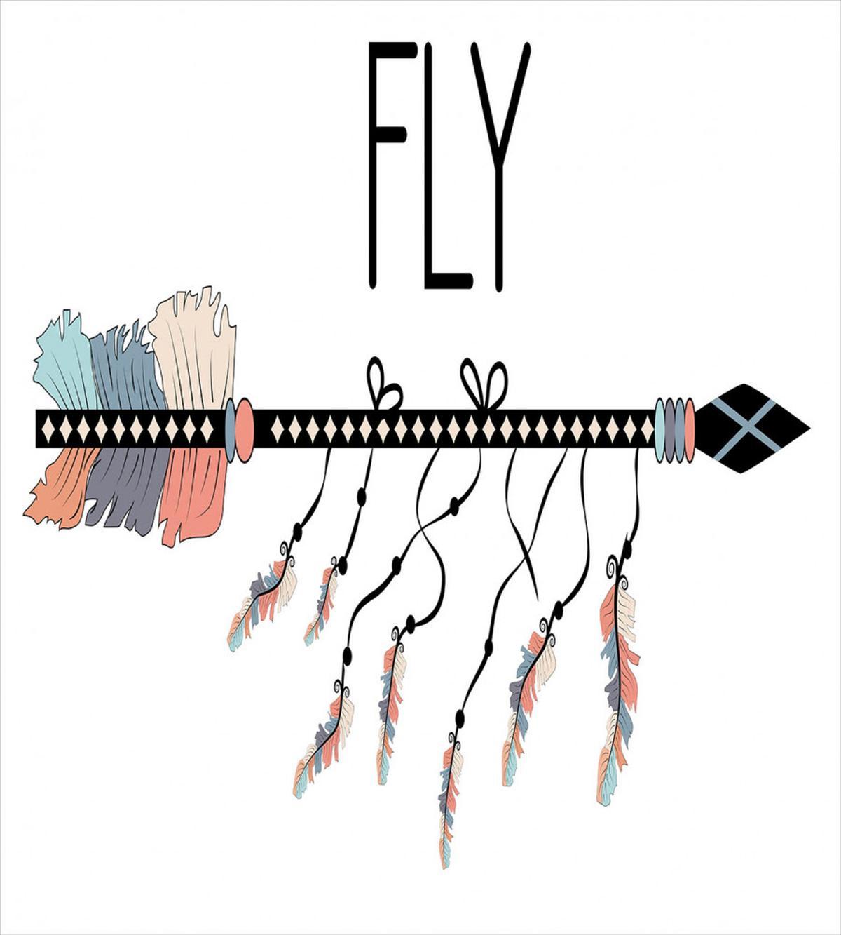 Native Arrow and Feather Fly — Pattern