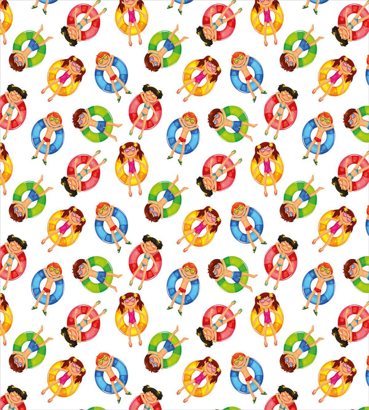 Children in Pool Summer — Pattern