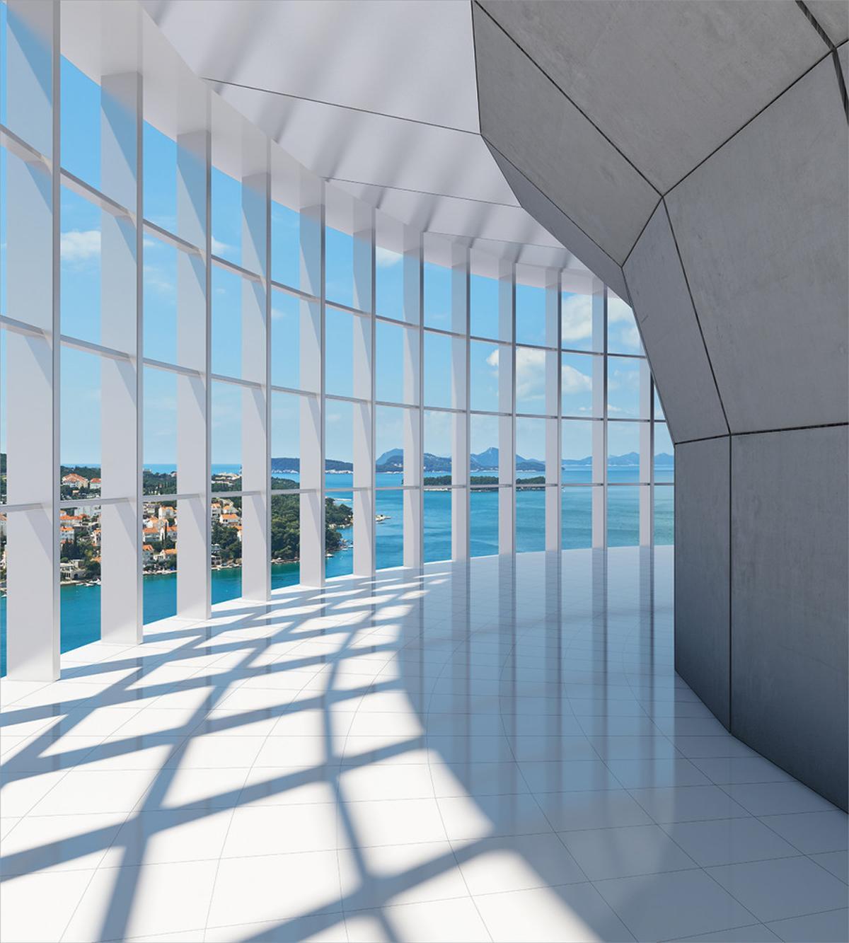 Skyscrapers Seascape View — Pattern