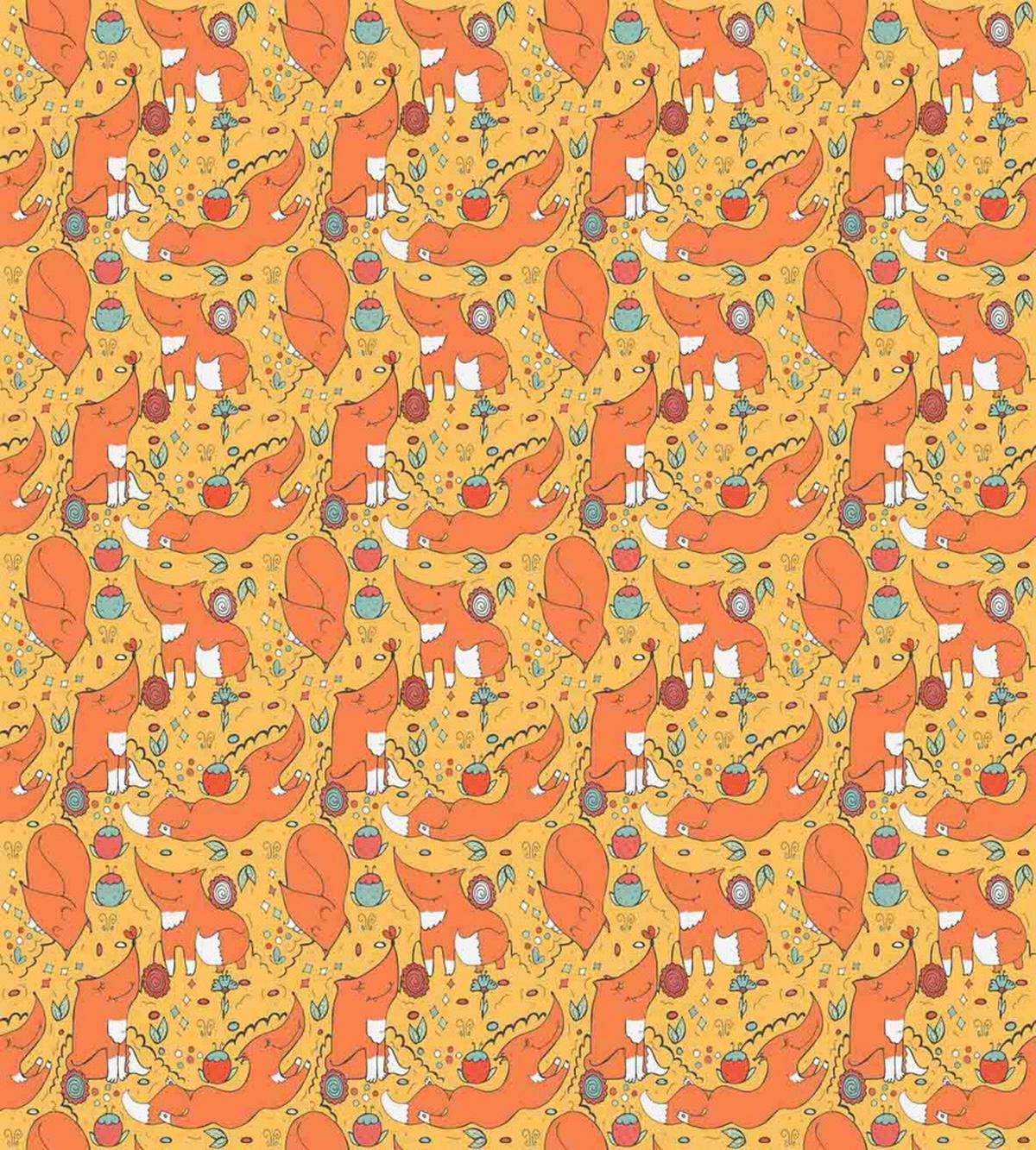 Flowers Ladybugs Butterflies — Pattern