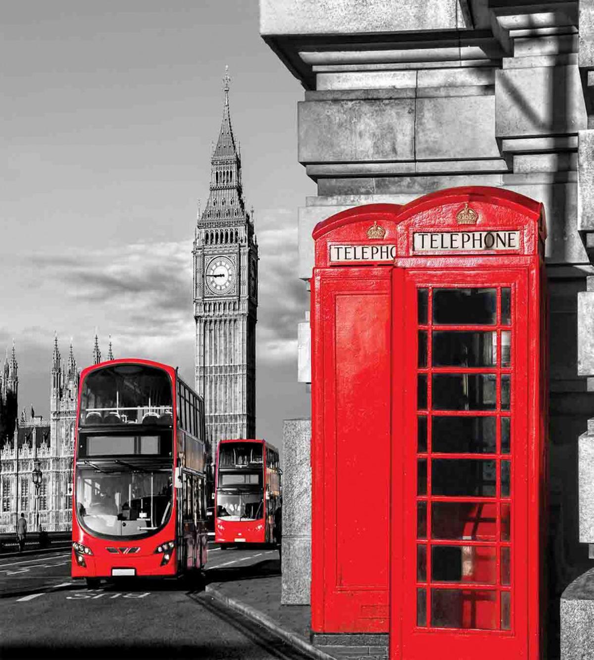 London Retro Phone Booth — Pattern