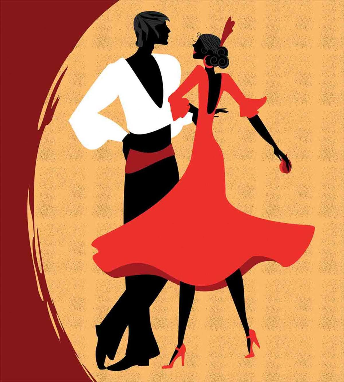 Dancers in Folk Dresses — Pattern