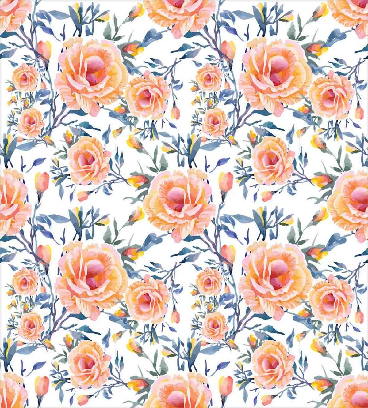 Blossoms with Aquarelle Effect — Pattern