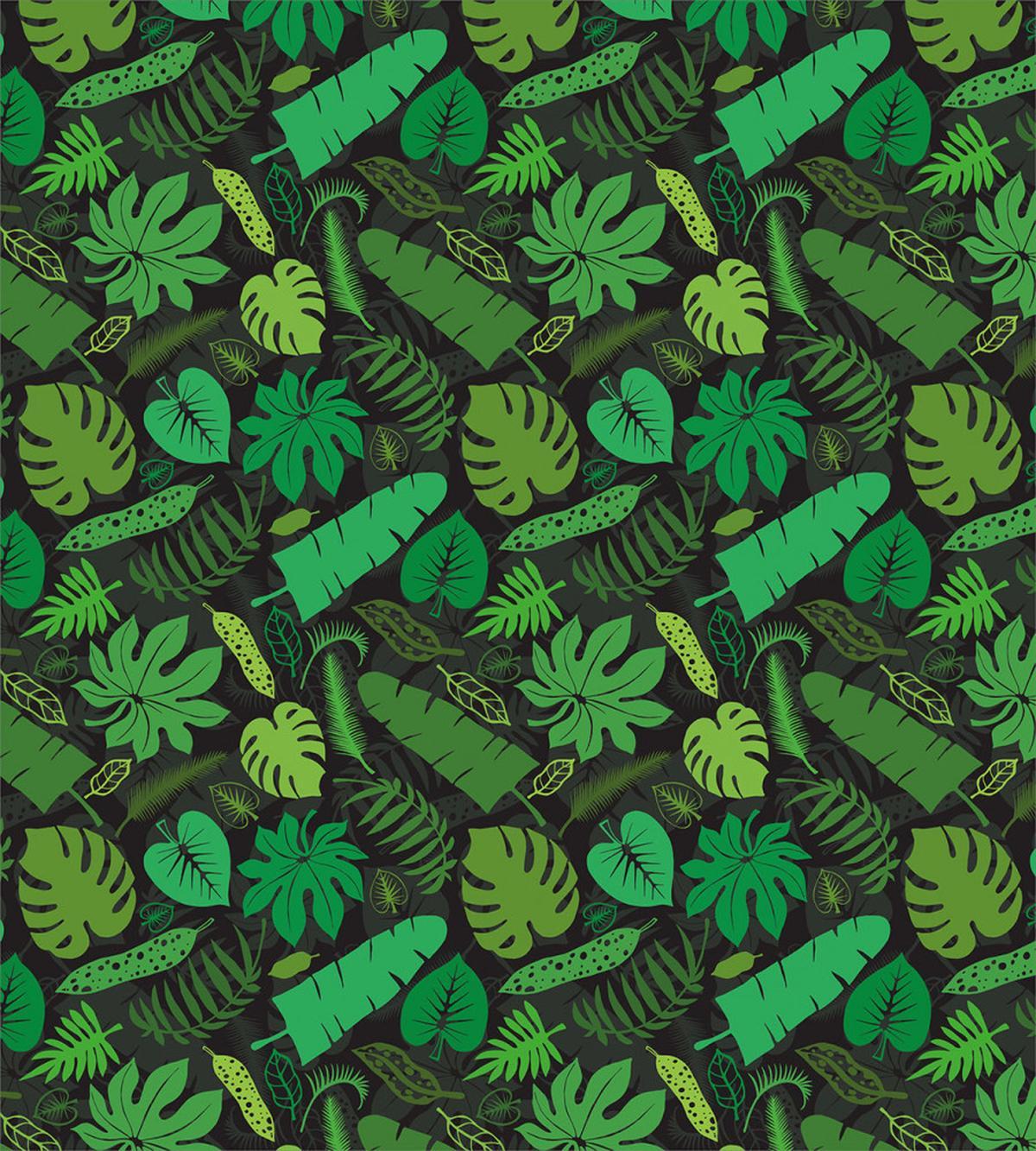 Various Leaf Silhouettes — Pattern