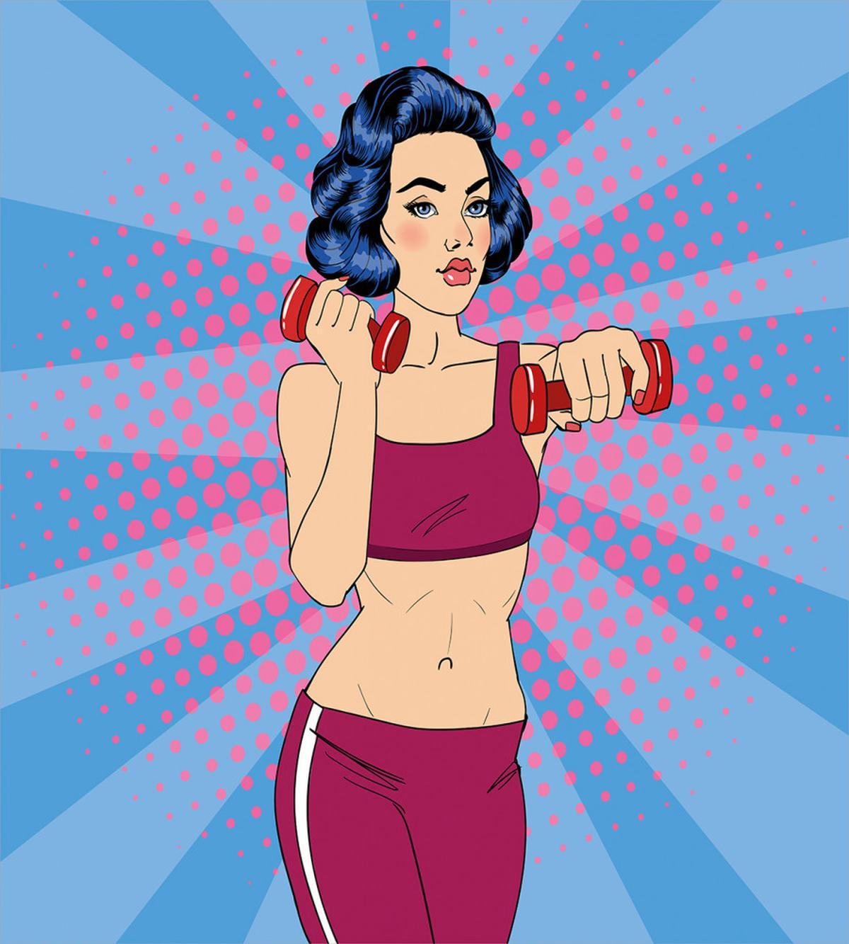 Pop Art Woman Vitality — Pattern