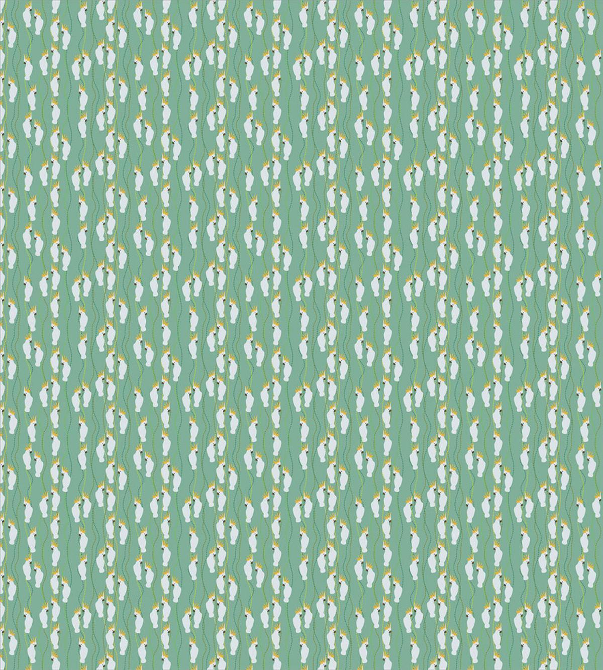 Tropical Cartoon Cockatoos — Pattern