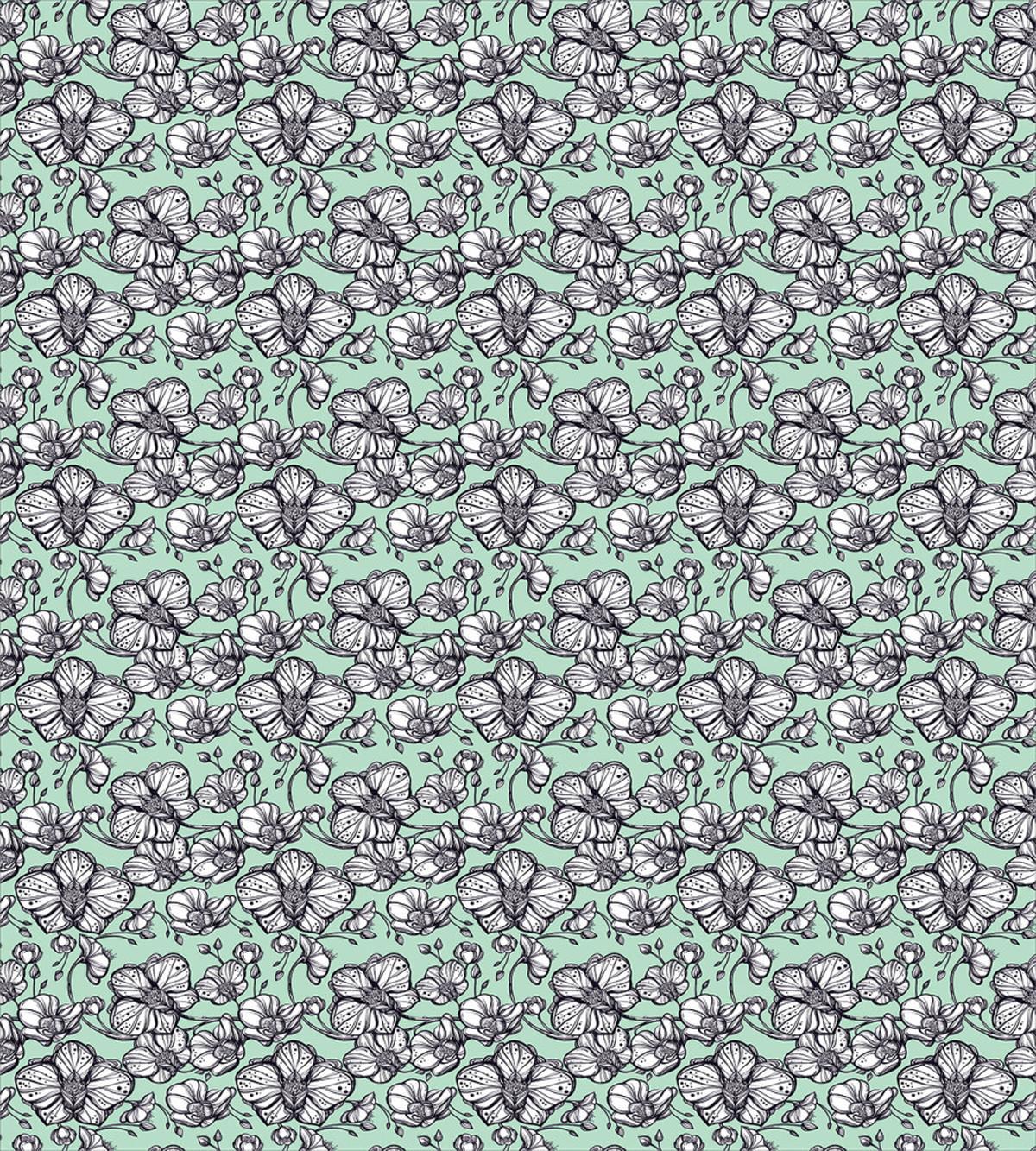 Hand Drawn Orchid Doodle — Pattern