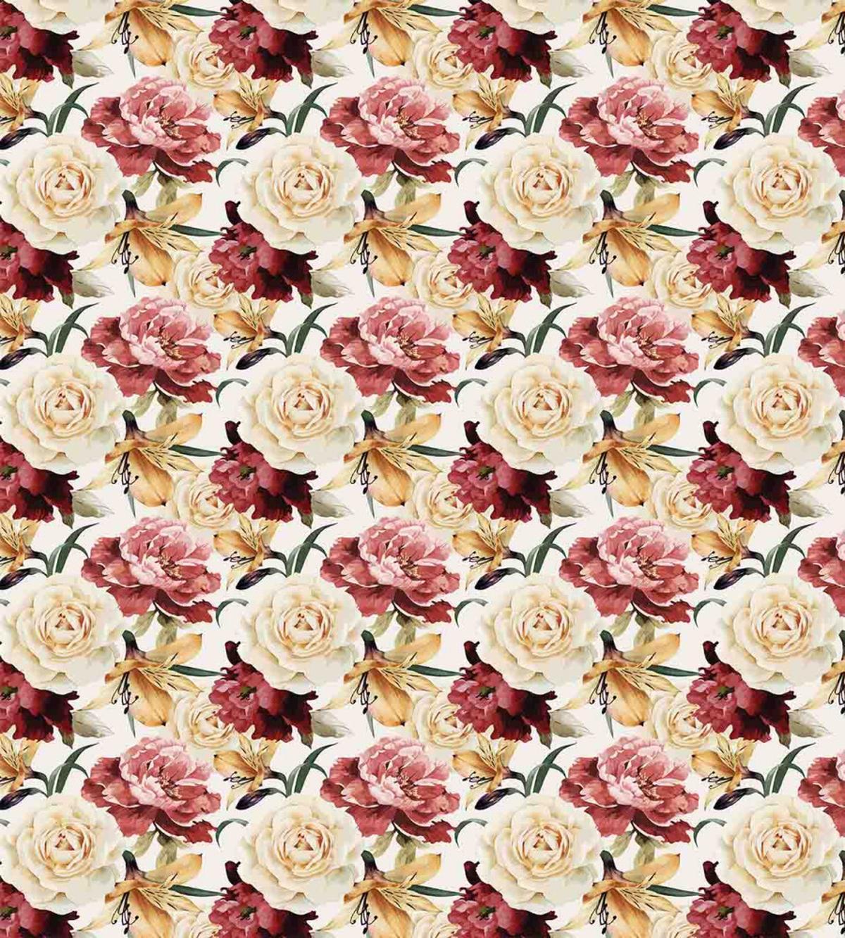 Watercolor Roses Peonies — Pattern
