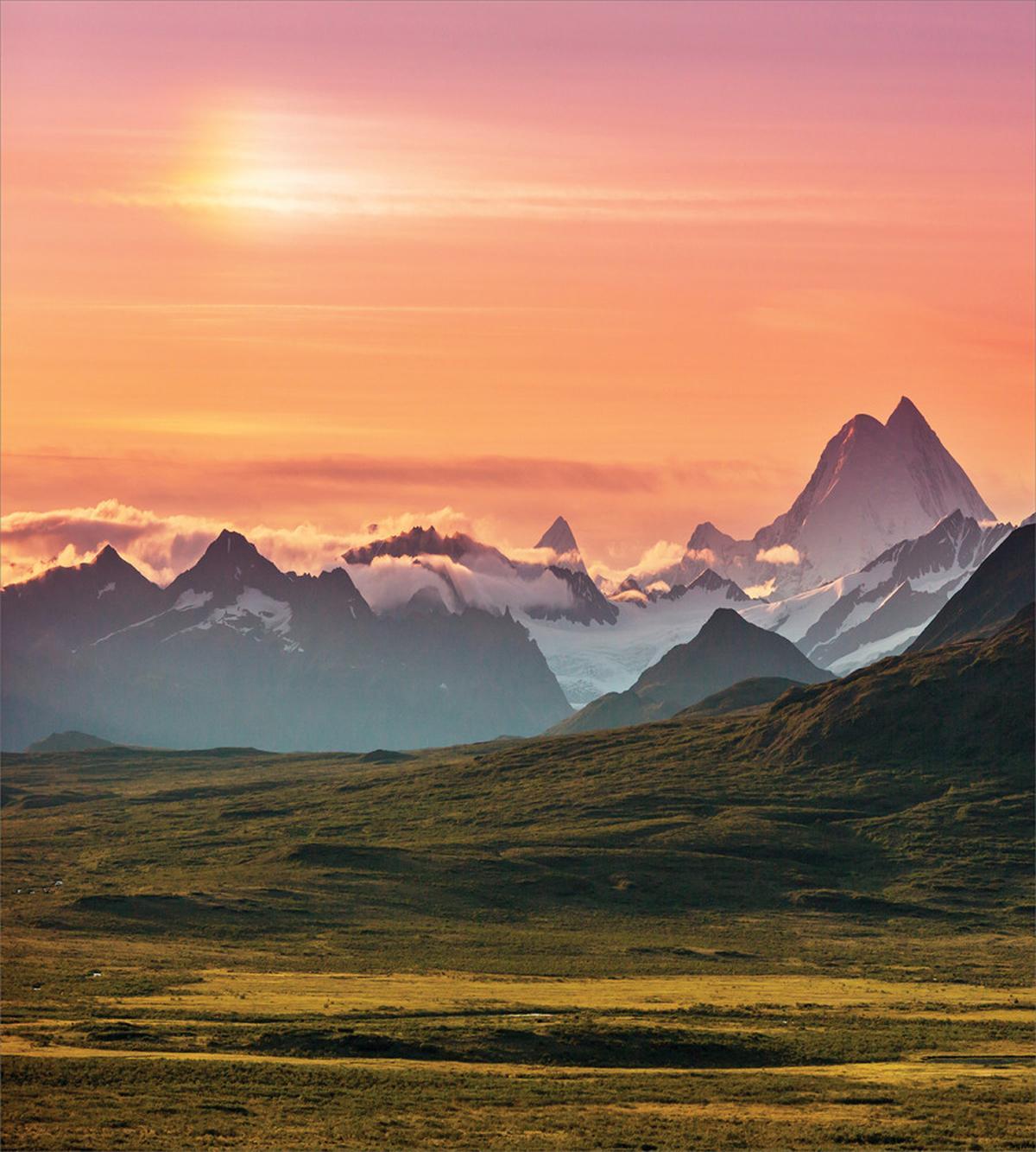 Mountains and Sunset — Pattern
