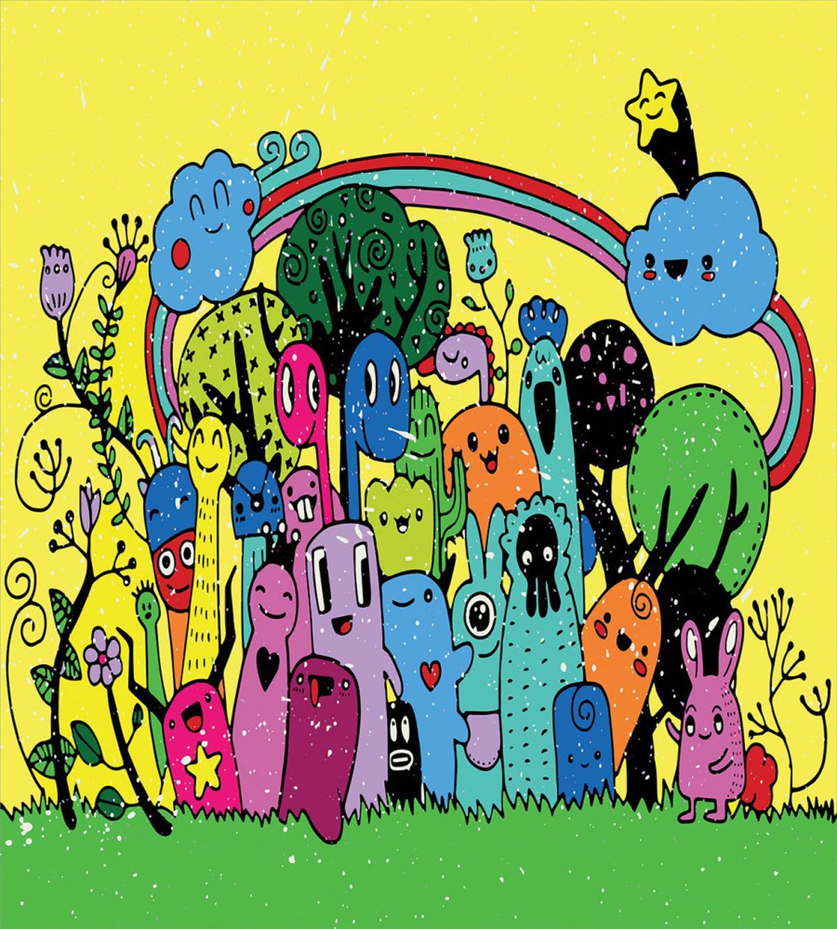 Hand Drawn Crazy Doodle — Pattern