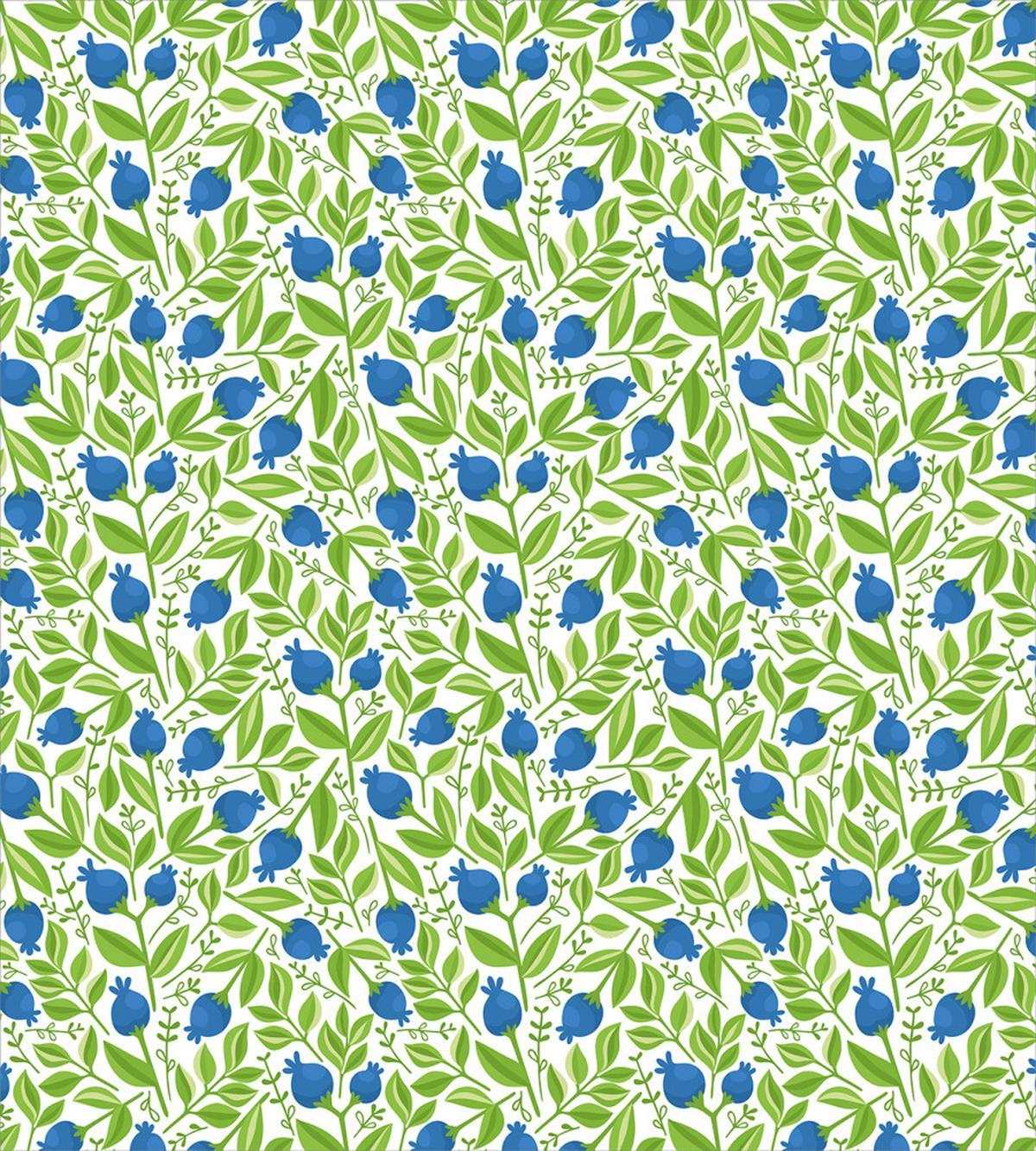 Flowering Blueberry Leaf — Pattern