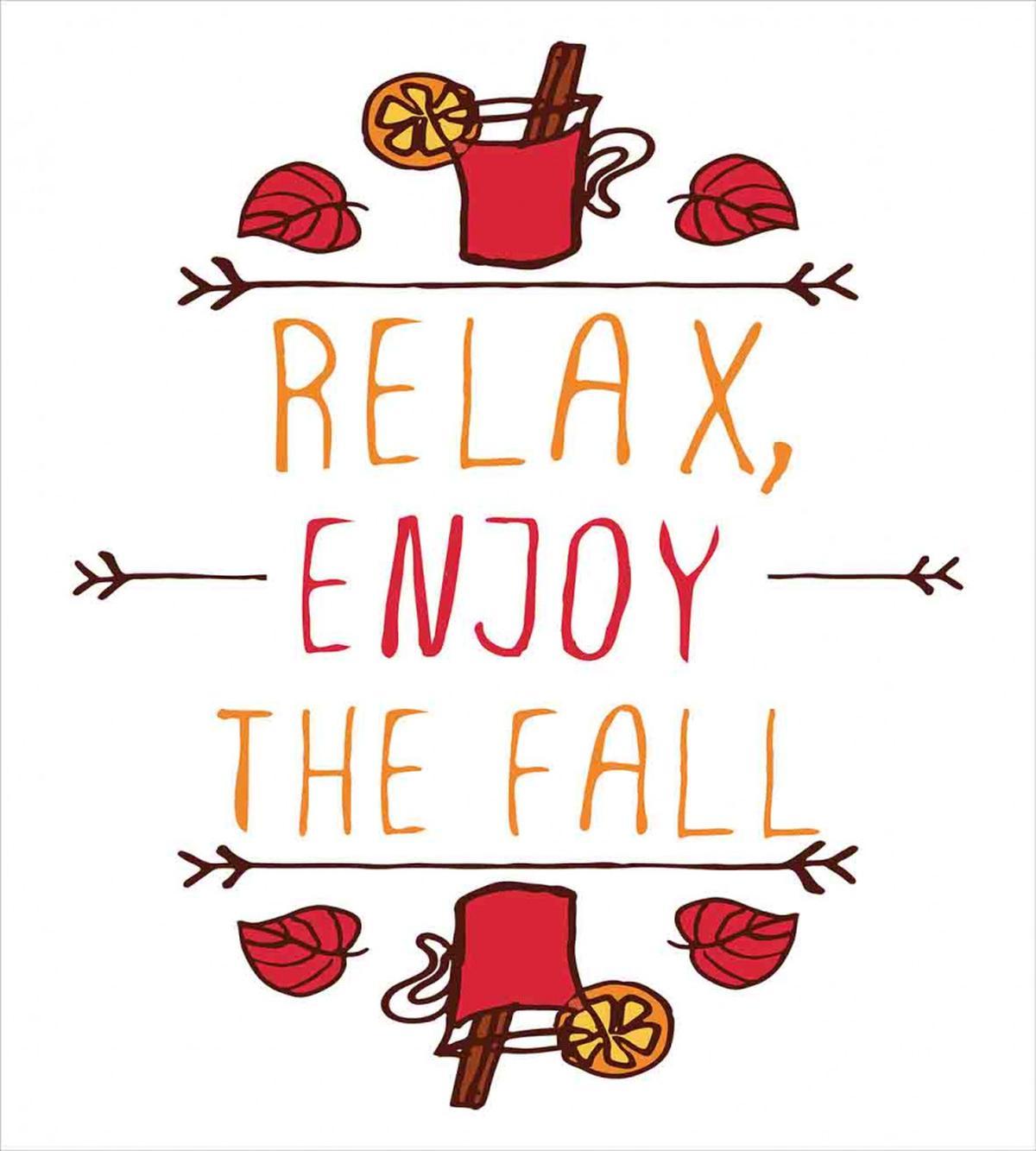 Autumn Concept Relax Enjoy — Pattern
