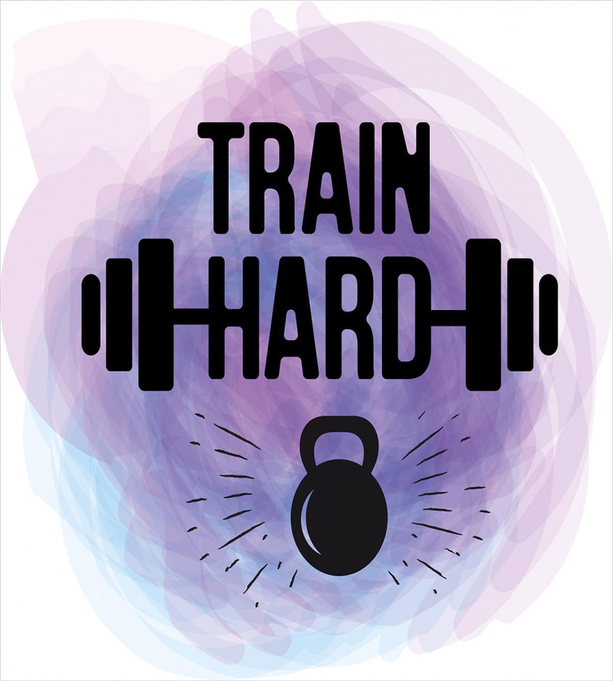 Watercolors Train Hard — Pattern