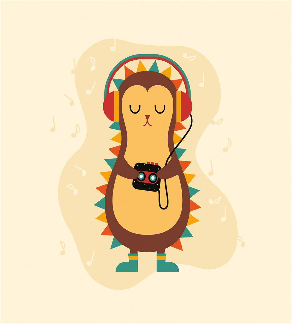 Music Listening Animal — Pattern
