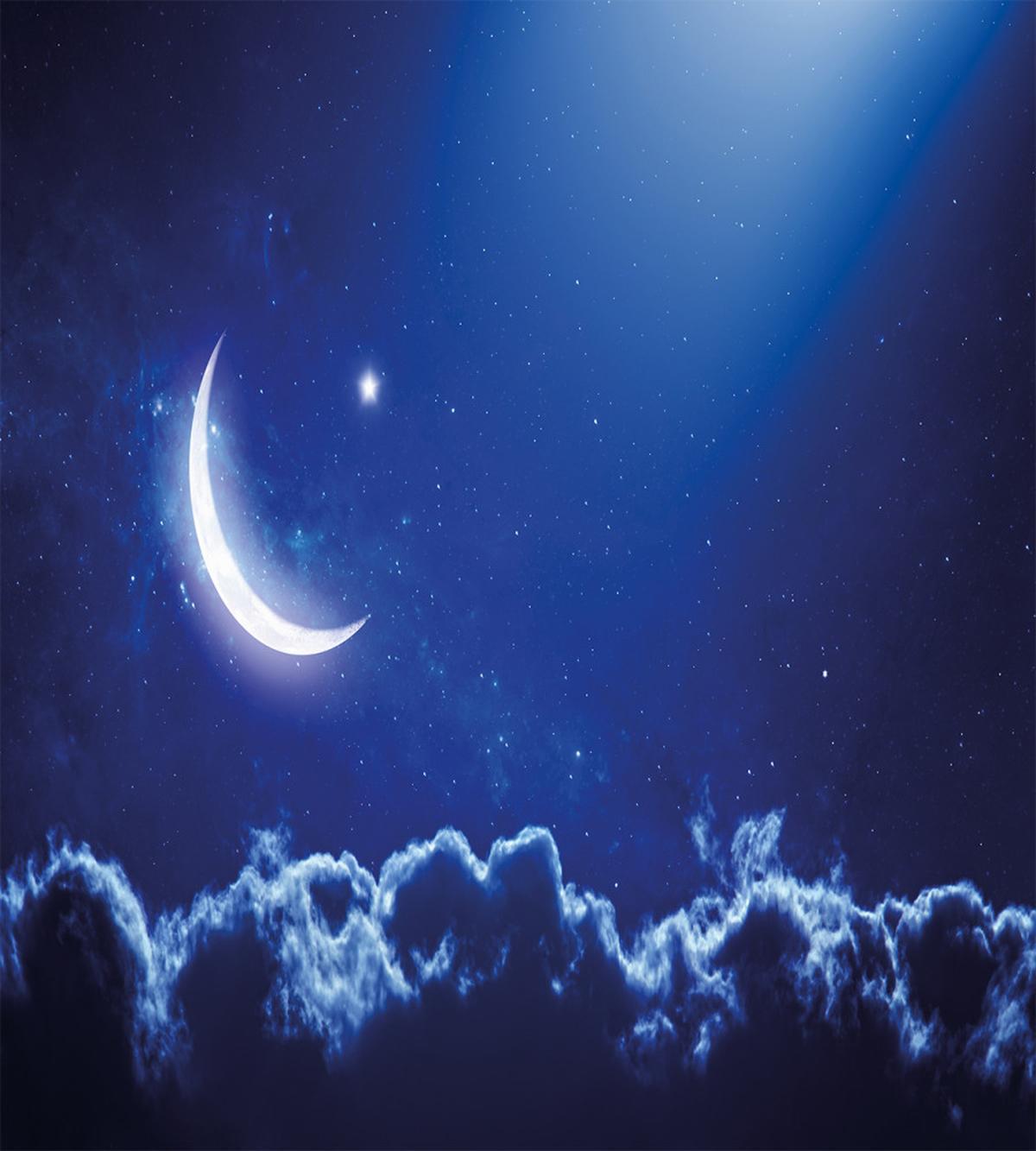 Crescent Moon and Stars — Pattern
