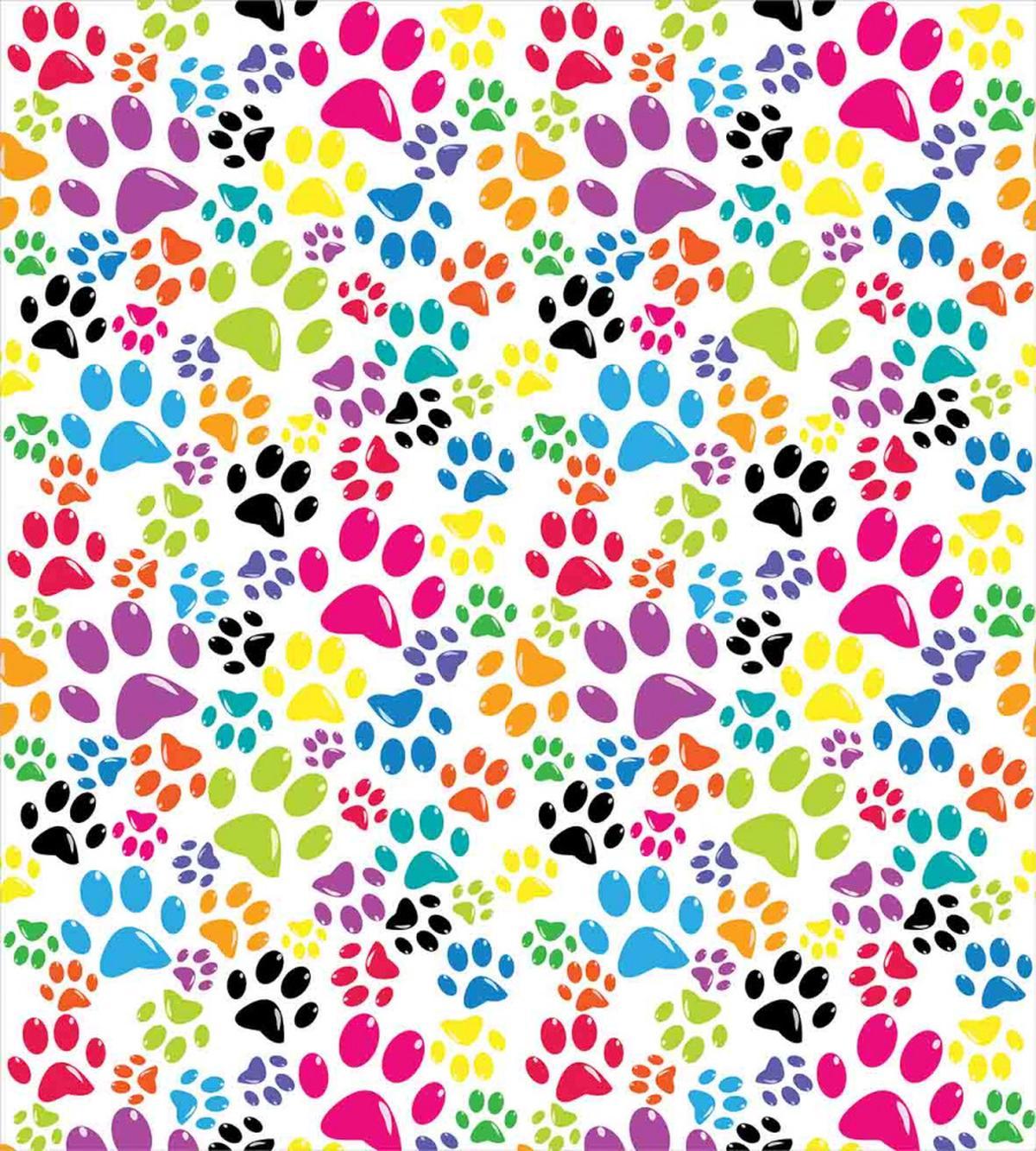 Cartoon Dog Paw Traces — Pattern