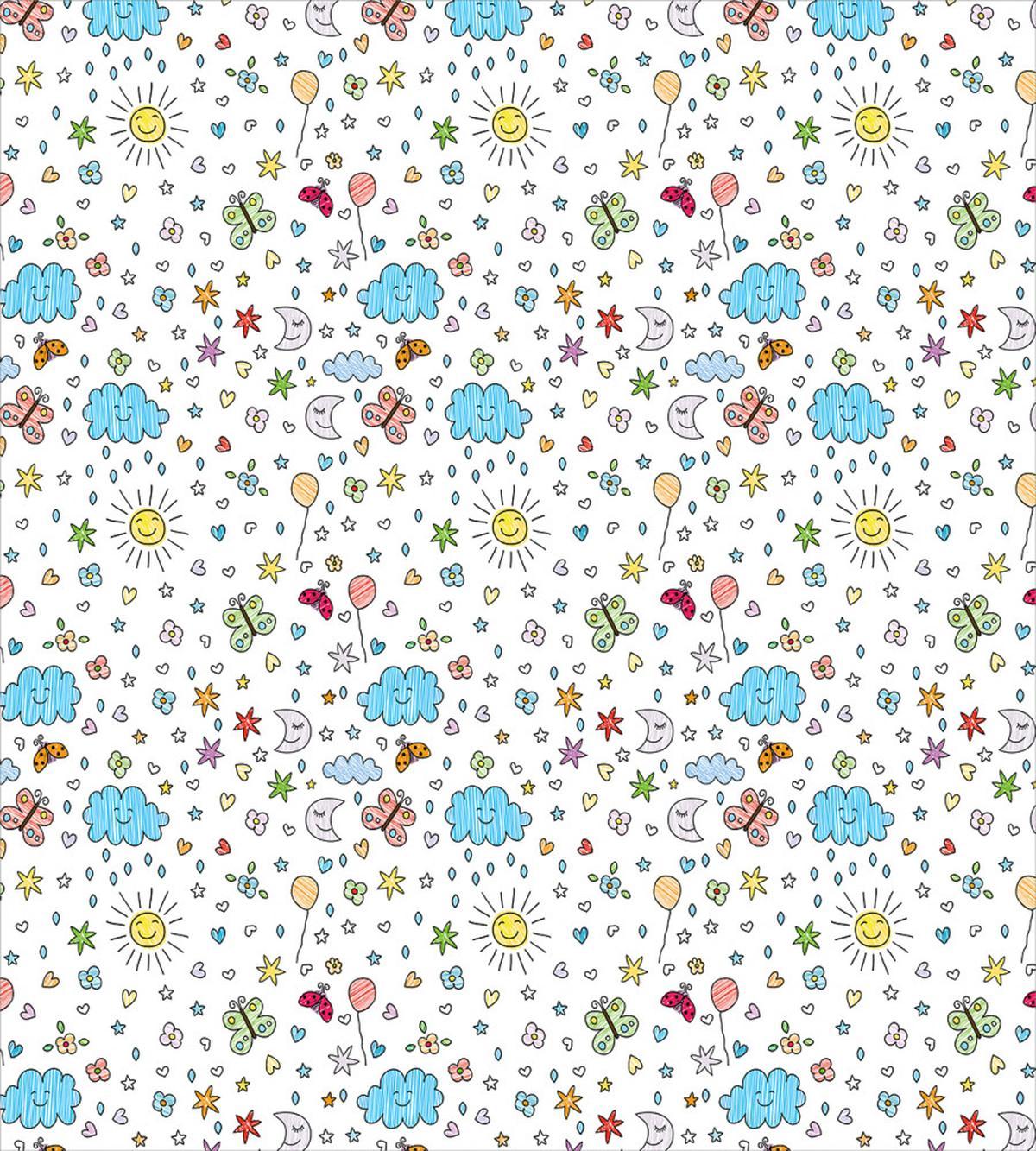 Joyful Day Nature Sketch — Pattern