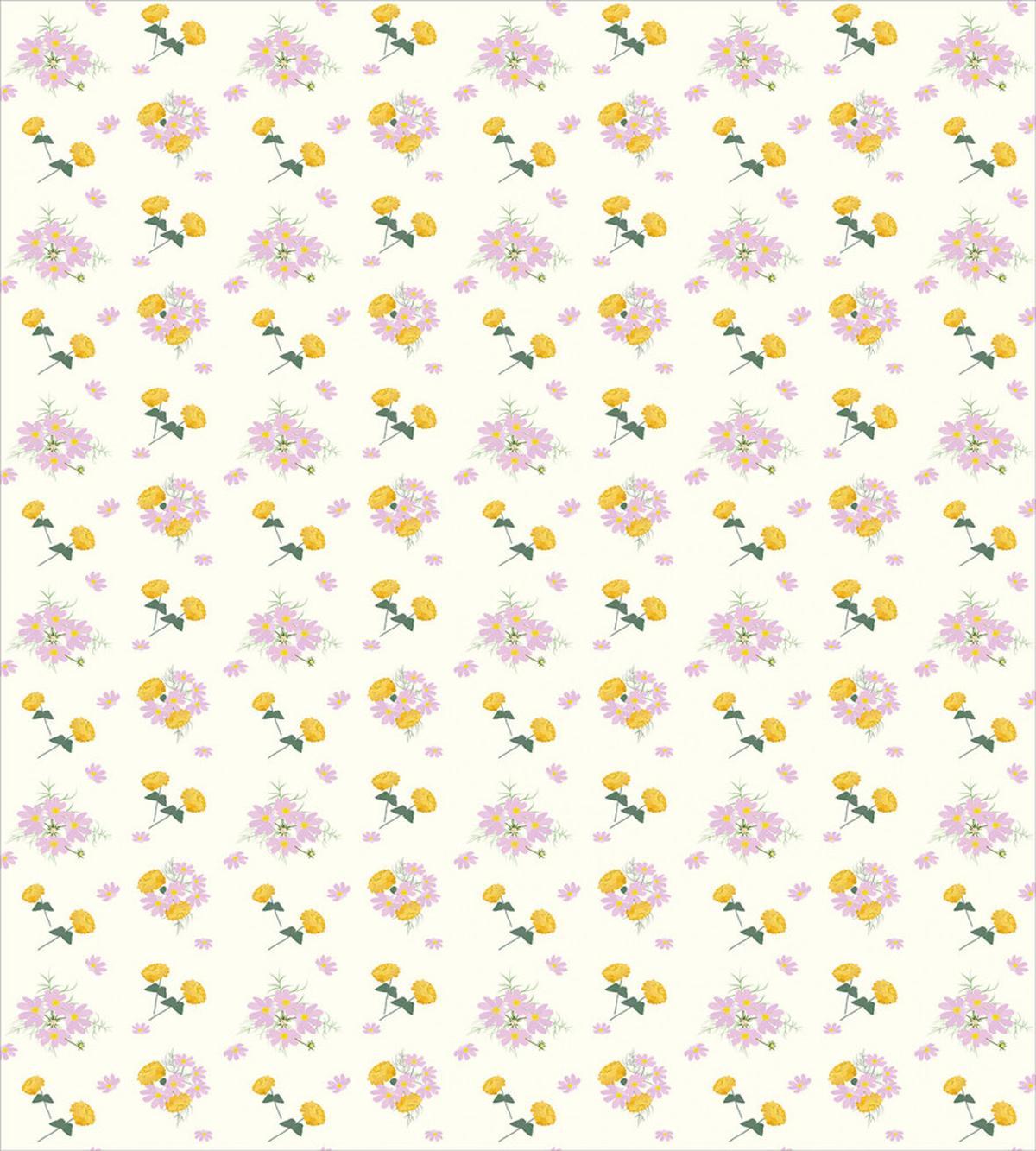 Cosmee and Zinnia Flowers — Pattern