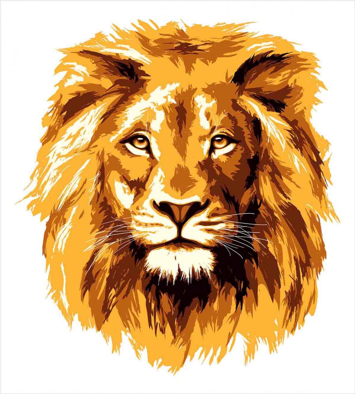 Tropics Safari Lion Art — Pattern
