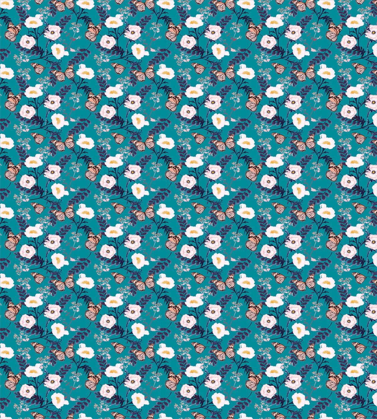 Floral and Butterflies Art — Pattern