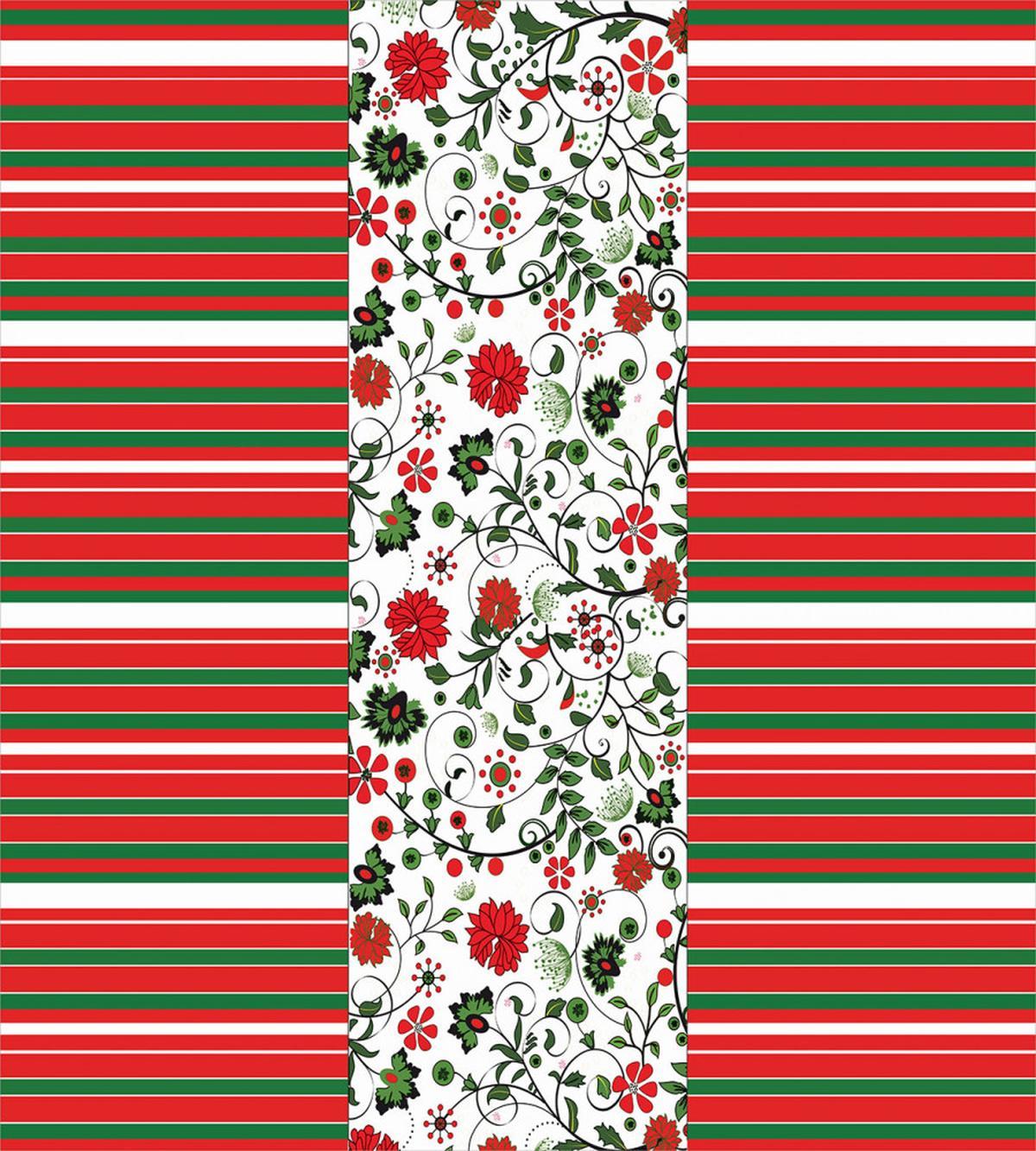 Stripes Floral Border — Pattern
