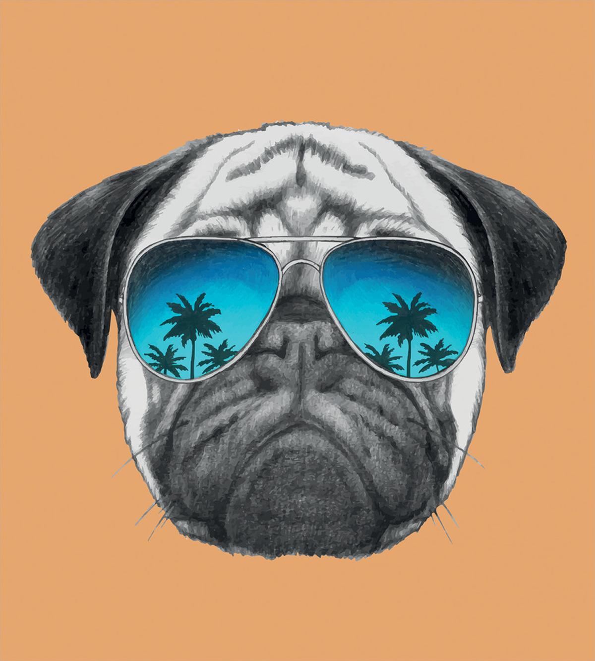 Dog and Sunglasses — Pattern