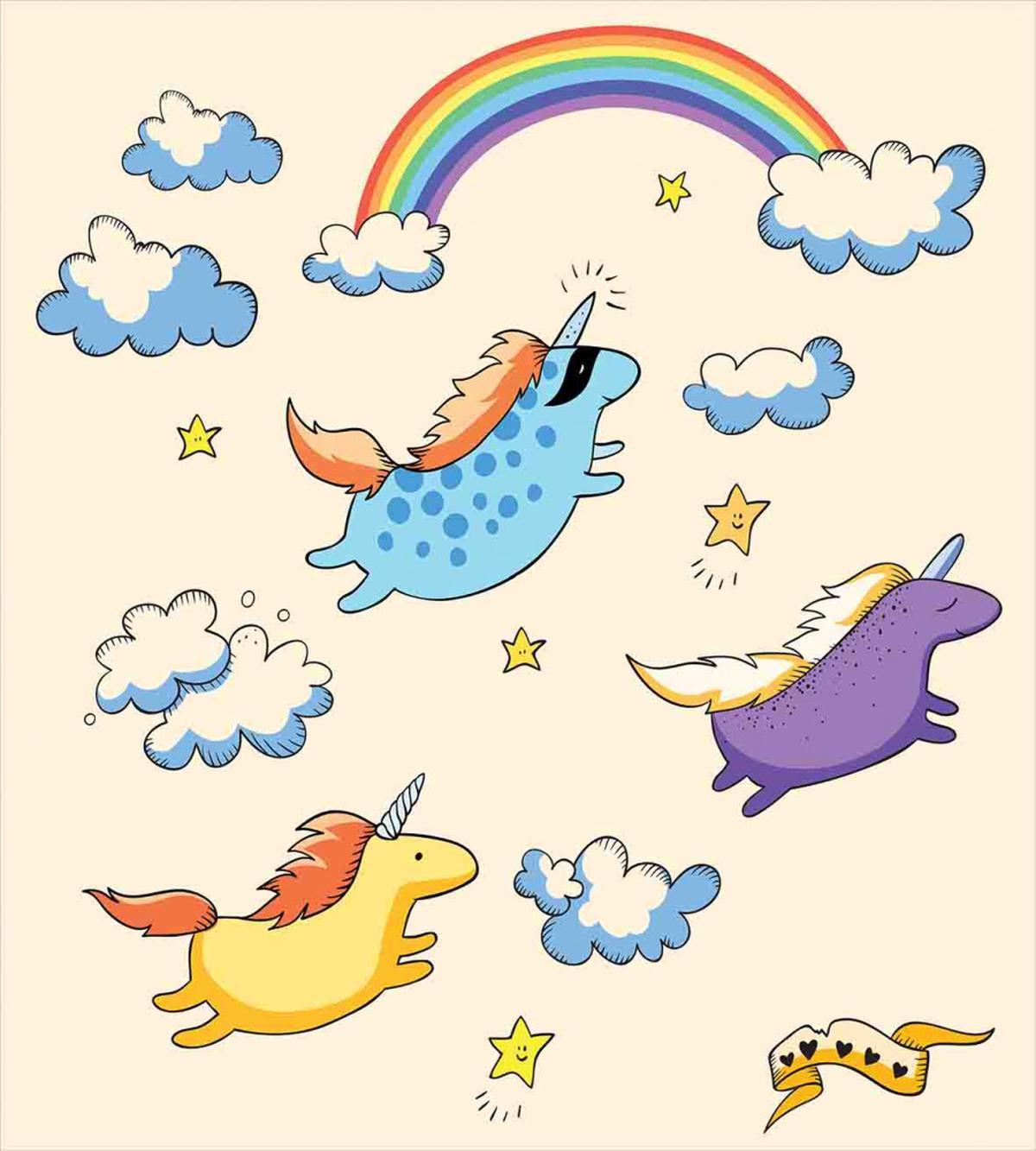 Pastel Flying Pony Art — Pattern