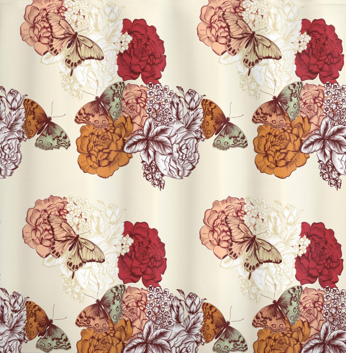 Big Flowers Butterflies Art — Pattern