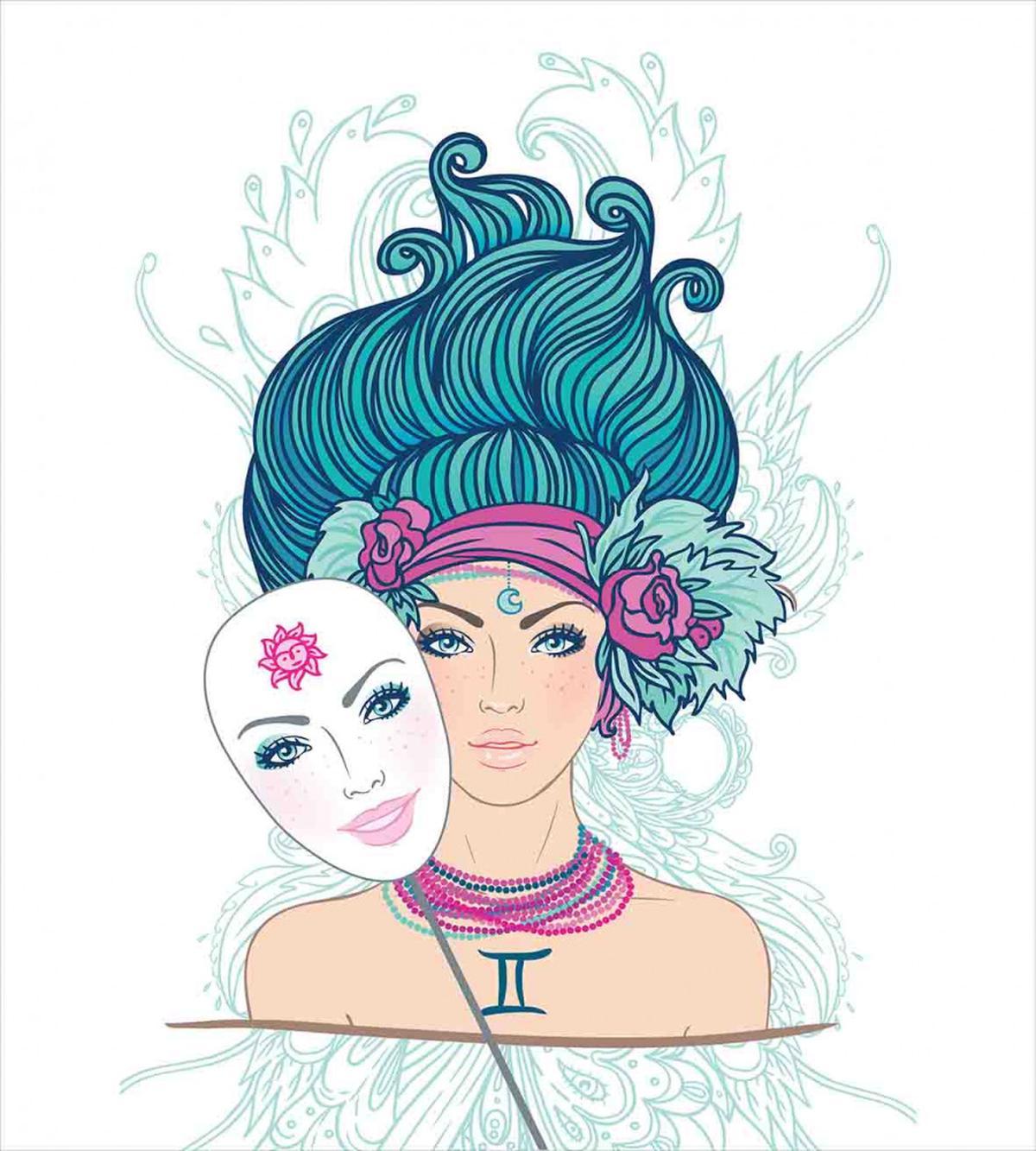Young Lady Mask — Pattern