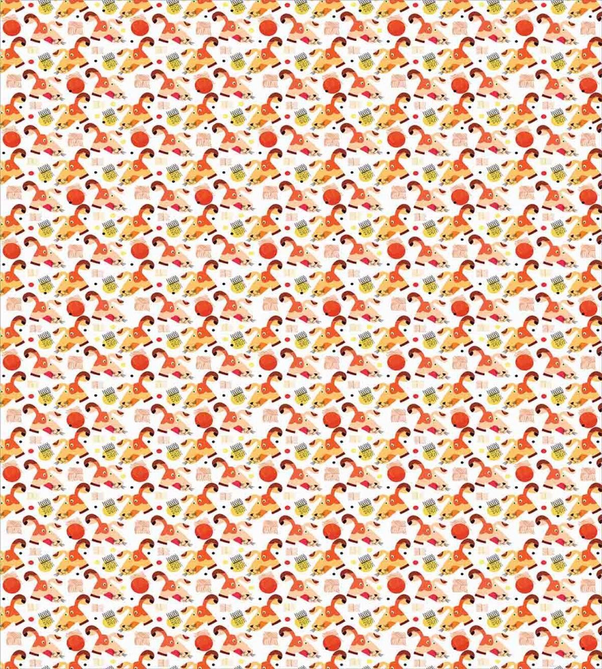 Funny Dog Faces Doodles — Pattern