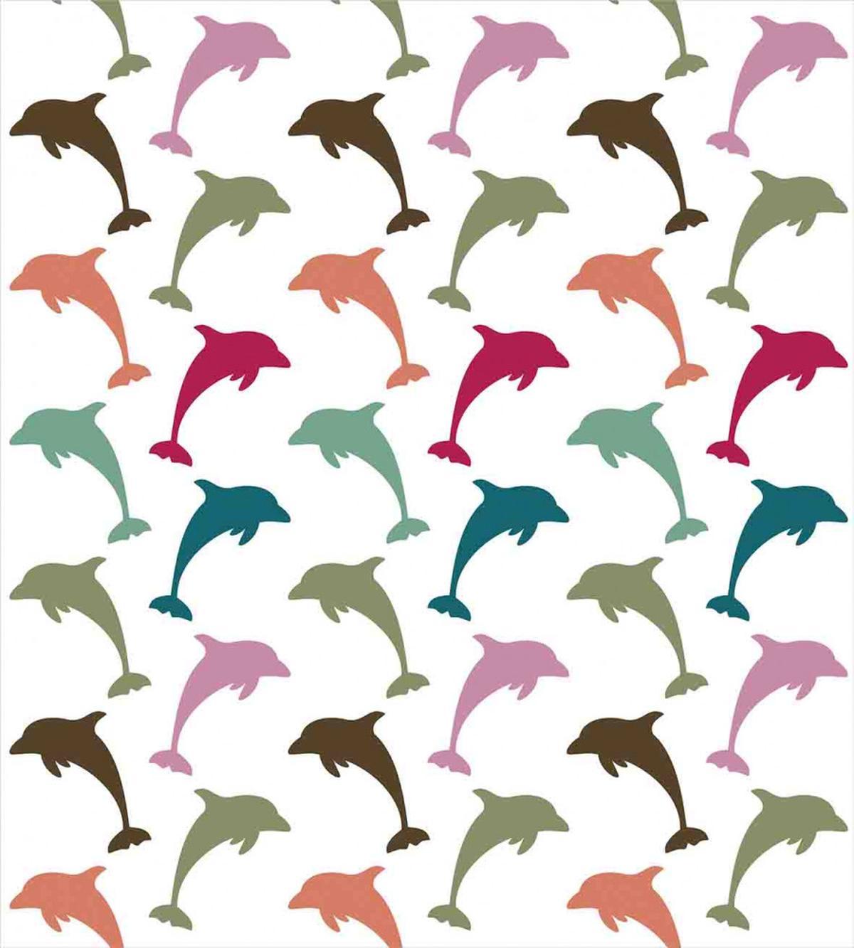 Colorful Dolphins Art — Pattern