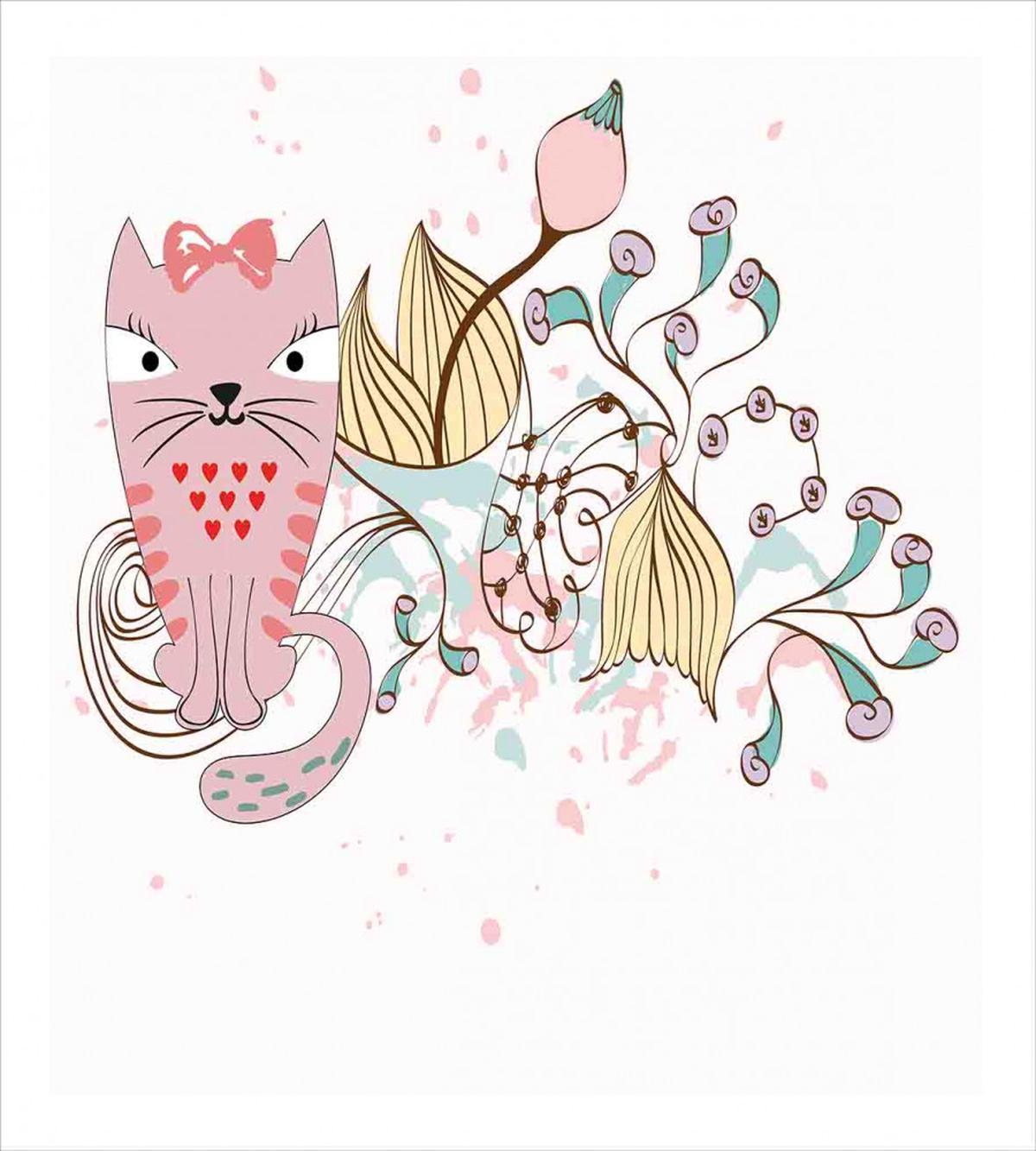 Cartoon House Pet Flowers — Pattern