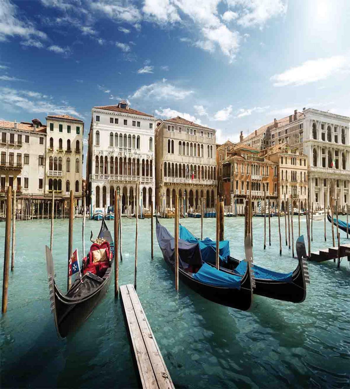 Gondolas Venetian Lagoon — Pattern