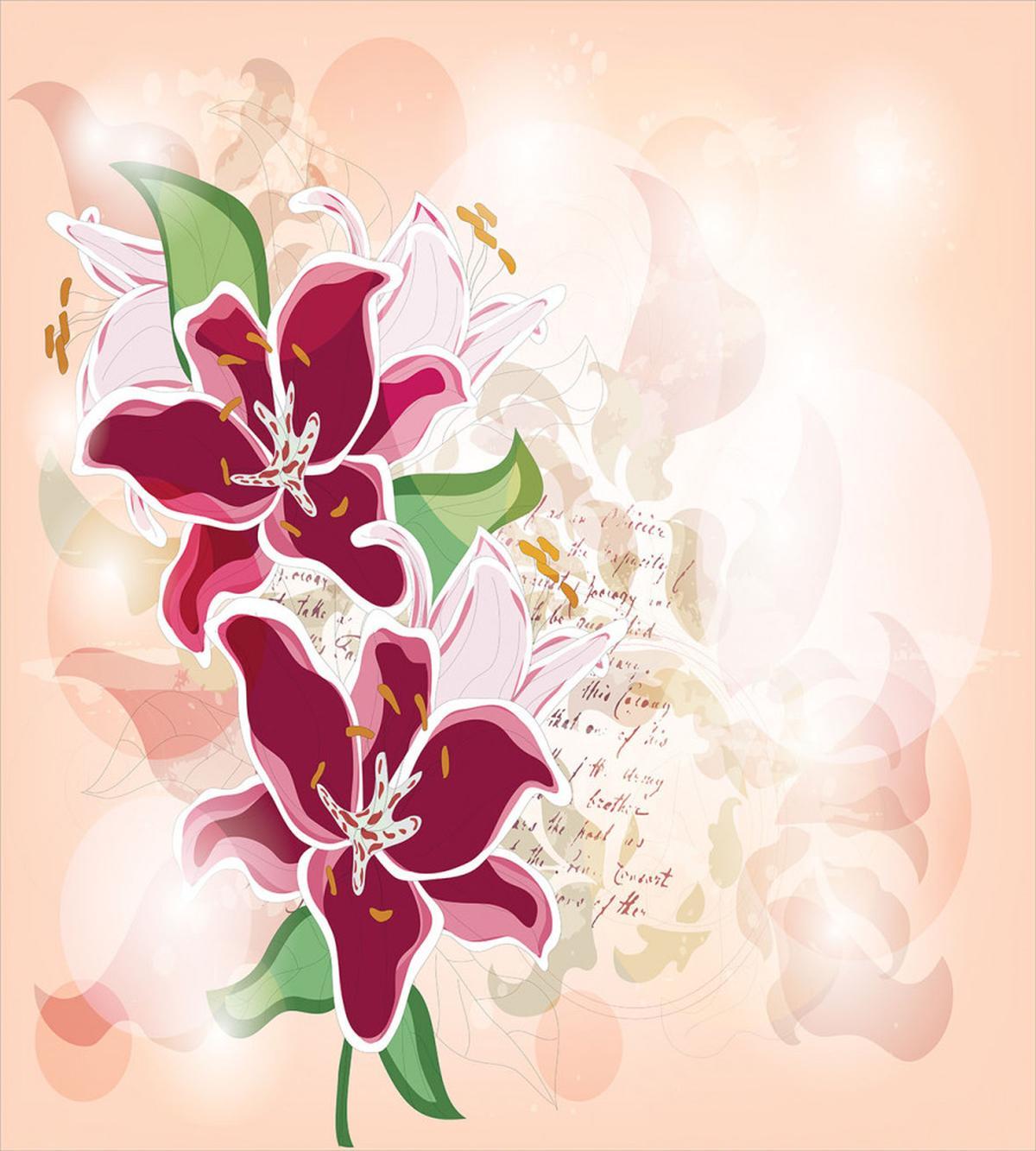 Botanical Pastel Tone Lilies — Pattern